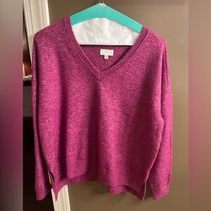 Large Lucky Brand Pink V-Neck Sweater